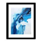 Black And Blue Abstract Framed Art Framed print Art Poster