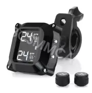 Motorcycle Wireless TPMS Tire Tyre Pressure Monitor System W/2 External Sensors (for: Suzuki)