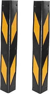 BRIGHTFUFU 2pcs Reflective Rubber Corner Guards Wall Protector for Parking Garages Durable Edge Protector for Vehicles and Buildings for High Traffic Areas