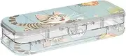 Yoogain Cat Chasing A Colorful Butterfly Plastic Pencil Box Clear Double Layer Boxes Pens Case For School With Snap-Tight Lid