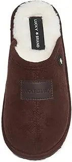[Lucky Brand] Boy's Micro-Suede Scuff Slippers, Kids House Shoes with Plush Lining