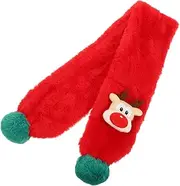 [jojofuny] 2 pcs Winter Scarves red christmas scarves snow miser scarf women's winter non-woven fabric womens christmas scarf bulk child Christmas cute keep warm scarf miser Miss