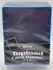 BCW 3X4 BLUE BORDER Toploaders 35pt 1 Pack of 25 for Standard Sized Cards