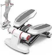 PROIRON Stepper for Exercise, Mini Stepper Machine with Display, Step Exercise Machine with Resistance Bands for Home Workout, Up Down Swing Twist Stepper for Leg Arm Full Body Trainer