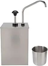 4L Soy Sauce Pump Dispenser Station, Single Condiment Dispenser Syrup Pressing Pump, Can Pour Tomato Sauce, Salad Sauce, Soy Sauce, Vinegar, Egg Yolk
