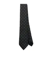 polka dot-print tie One size Black