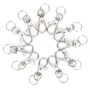 10x Silver Swivel Trigger Clips Snap Lobster Clasp Hook Bag Key Ring Hooks Gi CR