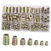 130PCS Threaded Insert for Wood Threaded Furniture Insert Nuts Screw-in Wood