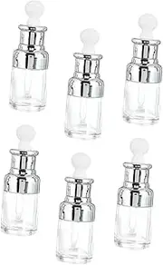 LALADEFIEE 6Pcs Essential Oil Dropper Bottles Refillable Perfume Dispenser for Aromatherapy Beauty Liquids Durable Glass Containers with Precision Dropper