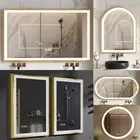 LUVODI Multi-style Thicken Gold Aluminum LED Bathroom Mirror Anti-fog Vanity AU