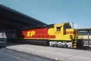 SP 3207 with Amtrak No. 6 at Sacramento, CA on February 27, 1987 8 x 10 Photo