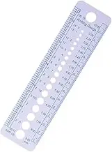 PZRT INCH CM Ruler UK US Canada Sizes Plastic Knitting Needle Gauge Circle Geometric Template Ruler Student Measure Tool