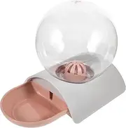 BESPORTBLE 1pc Pet Water Holder Bubble Automatic Drinking Fountain Bubble Machine Automatic Water Dispenser Transparent Automatic Drinking Fountain Dog Water Pet Store Pet Supplies Pink