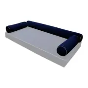 SLIPCOVER ONLY Contrast Twin-XL V6 Velvet Indoor Daybed Bolster Cushion AD373