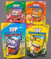 1UP Freeze Dried Lemon Tops Watermelon Peach Rings Gummy Bite As SEEN ON TIK-TOK