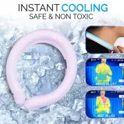 Neck Cooling Tube Wearable Cooling Neck Wraps Hands Free Cold Gel Ice Pack