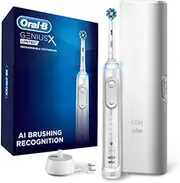 [Oral-B] Genius X Limited, Electric Toothbrush with Artificial Intelligence, Rechargeable Toothbrush (1) Replacement Brush Head, Travel Case, White