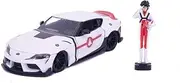 Jada Toys Robotech 2020 Toyota Supra 1:24 Scale Diecast Car with Rick Hunter Figure