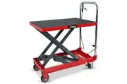 T-REX 230KG Hydraulic Scissor Lift Platform Trolley, Non-Skid Rubber Platform Pad, for Material Handling