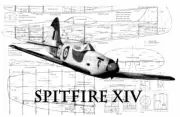Spitfire XIV 3ch RC Sport Model 34" WS RC Airplane Laser Cut Balsa Short Kit