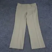 Ann Taylor Pants Womens 6 Beige Dress Solid Straight Flat Front Ankle