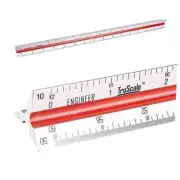 Triangular Engineering Scale Ruler for Architects, Engineers and Aluminum