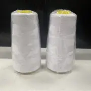 2 Pack - 3000 Yards White (2751) Polyester Sewing Thread 40S/2 - 6000 Yrds TOTAL