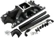 Aeroflow Sbf EFI Air Gap Intake Manifolsingle Plane Windsor Black Ford 302 - AF6290-2000