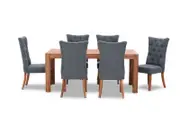 SILVERWOOD 7 Piece Dining Suite with Nottingham Dining Chairs