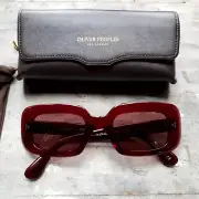 Oliver Peoples Burgundy Red Sunglasses 100% UVA/UVB NWTs $423