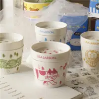 在飛比找ETMall東森購物網優惠-圻諾家 日本Lisa Larson貓咪插畫手握杯帶蓋 冰淇淋