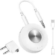 Avantree SoundJet R2 - Bluetooth 5.3 Headphones Transmitter for Airplane & PC, S