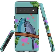 For Google Pixel 6 Pro Case Tough Protective Cover Birds In Love