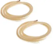 BIUDECO 2Pcs Natural Violin Hair Replacement for String Instruments Beige Bow Hairs Durable and Fine Craftsmanship for Home and School Use