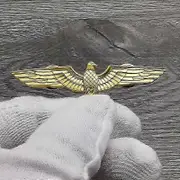 Jtgg 1PC New German Eagle Iron Cross Wreath Military Army Brooch Pin Backpack Hat Bag Collar Lapel Pin Badges 1 history version