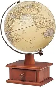 20 cm Retro Globe Geographical World Earth with Wooden Rack - Perfect for Home Decor and Educational Use