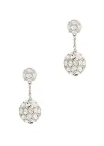 Kenneth Jay Lane Crystal-embellished Drop Earrings - Silver ONE SIZE