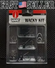 VMC Wacky Worm Hook Kit - 19 Piece Worm Rigging Fishing Hooks Set