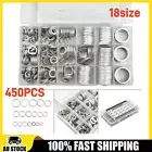 450PCS/Set Oil Drain Plug Crush Aluminum Gasket Washer Assortment Tool AU