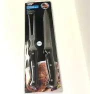 Sharper Image stainless steel carving knife set with full tang construction. NWT