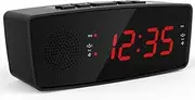 AM/FM Radio Alarm Clock Digital Radio Clock, LED Alarm Clock Light Color Changeable Dual USB Charging Port Light Bedside Table Brightness Adjustable Sleep Clock