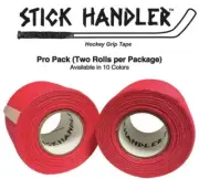 STICK HANDLER Professional Hockey Grip Tape Pro Pack (Red | Two Pack)