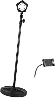Hands Free Lazy Dryer Stand Adjustable Rack for Pet Lazy Dryer Floor Bracket 180° Rotating for Countertop Bathroom Salon Home, with phone stand