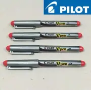 4 x PILOT V-Pen Disposable Fountain Pen Red 0.5mm Medium SVP-4M 624894
