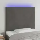 vidaXL LED Headboard Dark Grey 80 cm Velvet HEE