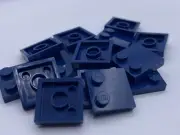 LEGO Parts Lot x (15) Ct ~ Dark Blue Tile, Modified 2 x 2 Studs on Edge No 33909