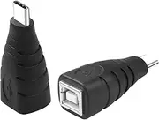 JSADZKJ USB B to USB C Adapter USB-C Male to Printer Female Converter Data Sync & Charging Type C to USB B 2.0 Printer Adapter for Printers.Scanners.Fax Machines.Electronic Pianos Etc 2Pcs