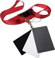 White Black 18% Gray Color Balance Cards Digital Grey Card with Neck-Strap DSLR Camera White Balance Card Photography Accessory