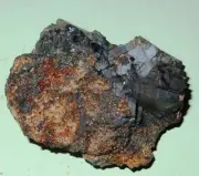 Galena + Spessartine Broken Hill NSW. Mineral specimen 5.2cm x 3.6cm 123g #120