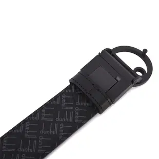 dunhill d字圓釦滿版LOGO皮革雙面用皮帶(黑色)250596